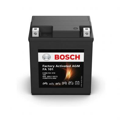 Bosch FA101 (M6 006, YTX7L-4, YTX7L-BS)gyrilag aktivlt AGM motorakkumultor, 12V 6Ah 100A BOSCH