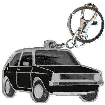 Retro kulcstart, Volkswagen VW Golf I, fekete HUN